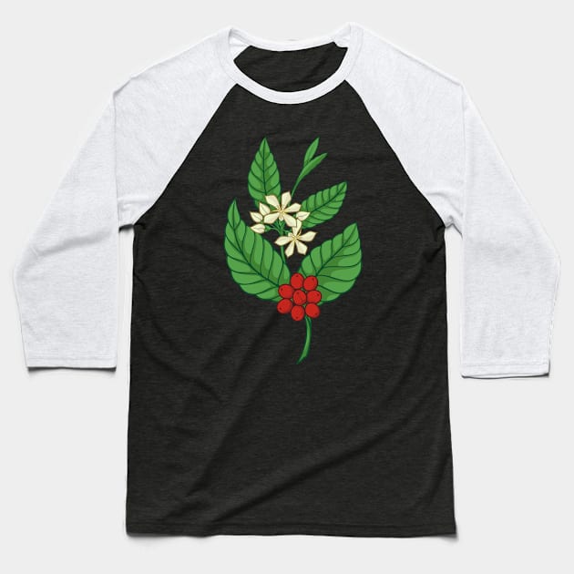 Coffee Tree Icon Baseball T-Shirt by sifis